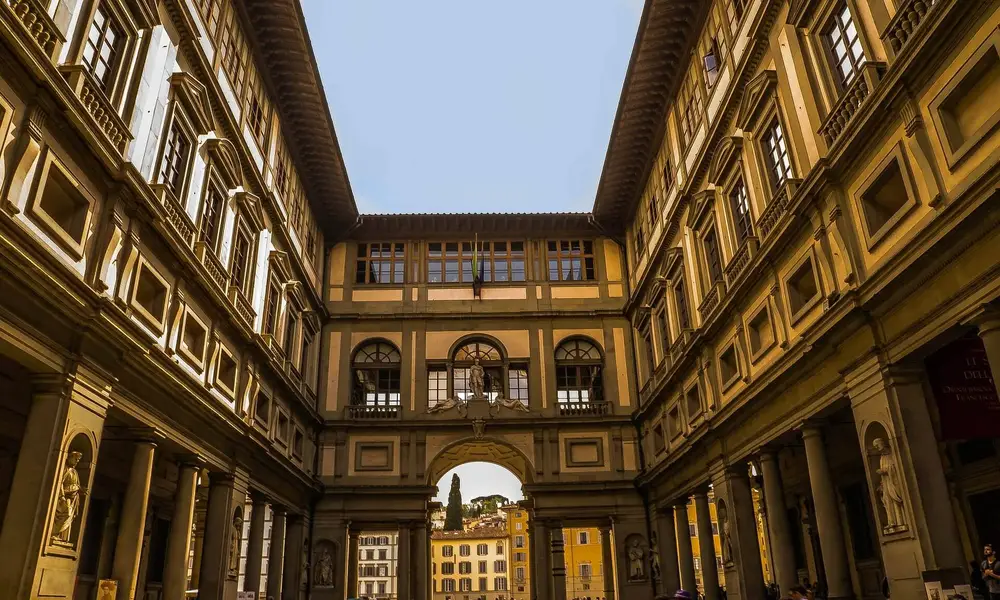 Porticato della Galleria degli Uffizi a Firenze